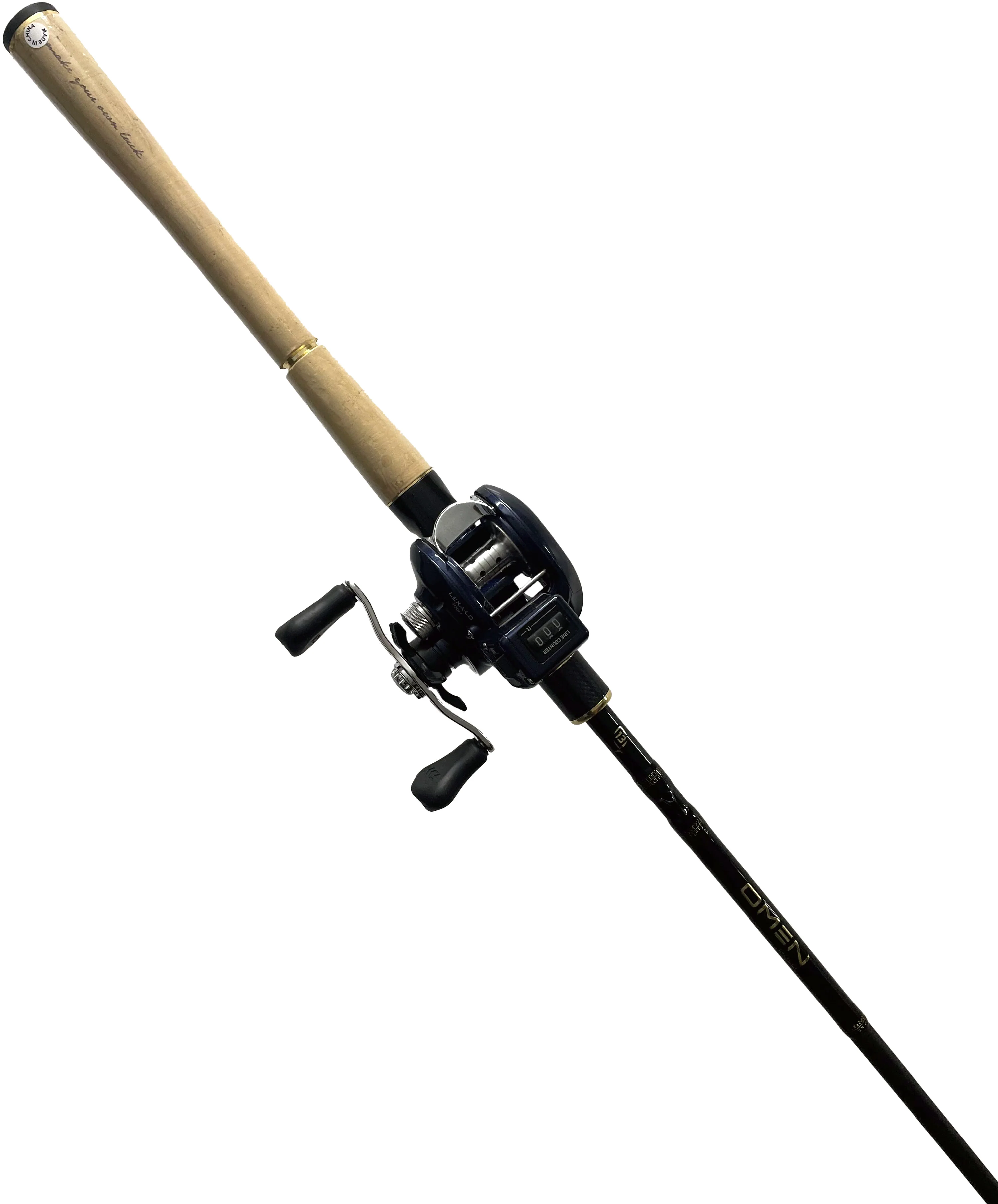 13 Fishing Omen Gold Walleye Line Counter Trolling Combo - Image 12