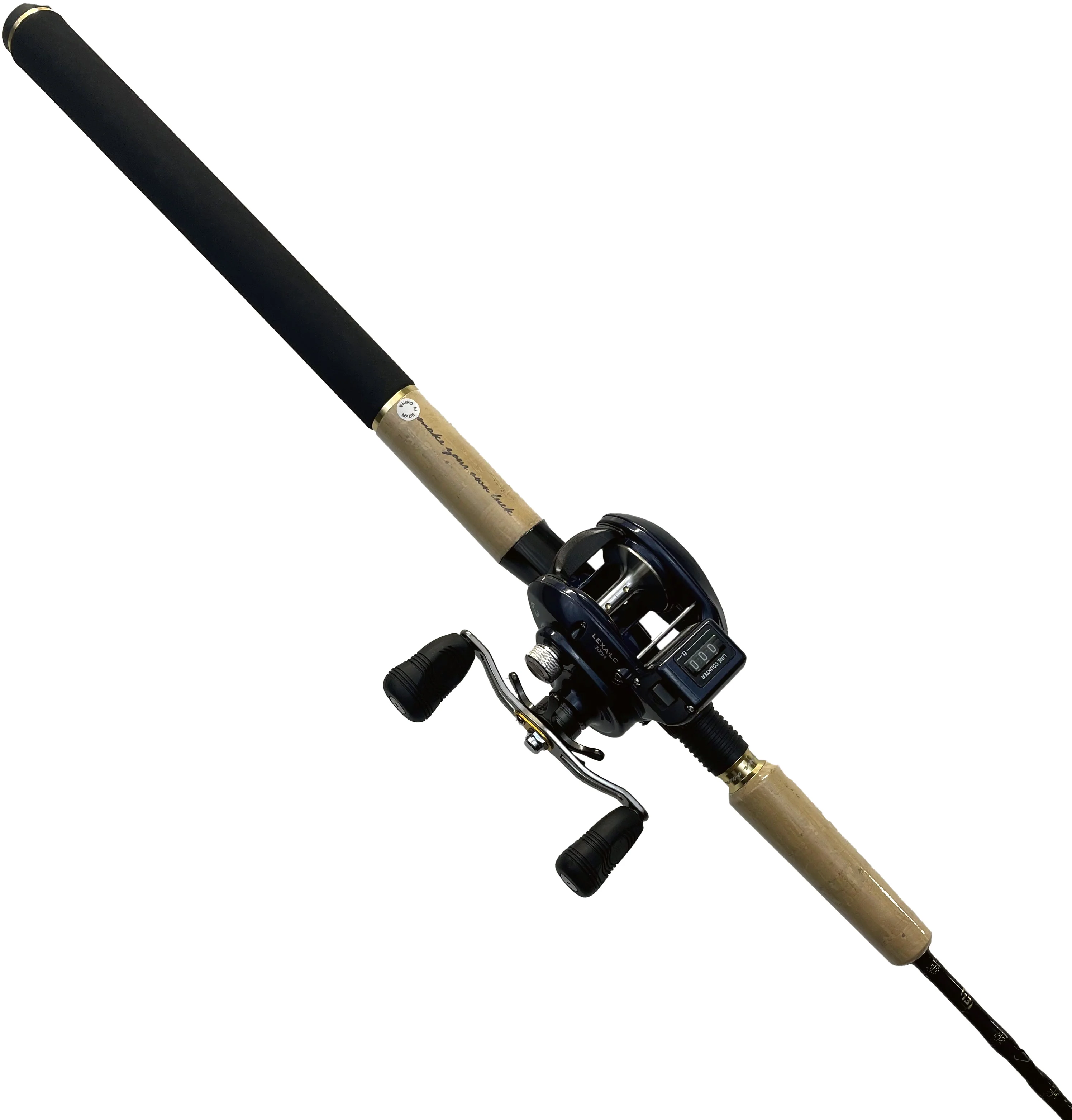 13 Fishing Omen Gold Walleye Line Counter Trolling Combo - Image 6