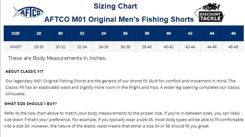 AFTCO M01L Original Long Men's Fishing Shorts - Image 10