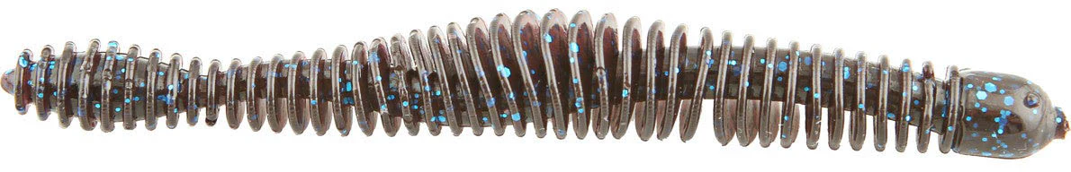 Big Bite Baits Coontail Worm 4 3/4 inch Ribbed Worm - Image 2