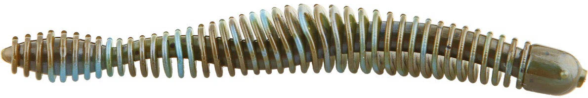 Big Bite Baits Coontail Worm 4 3/4 inch Ribbed Worm - Image 4