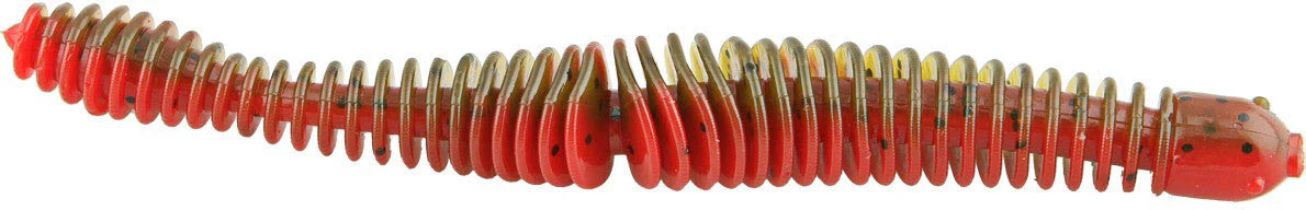 Big Bite Baits Coontail Worm 4 3/4 inch Ribbed Worm - Image 5