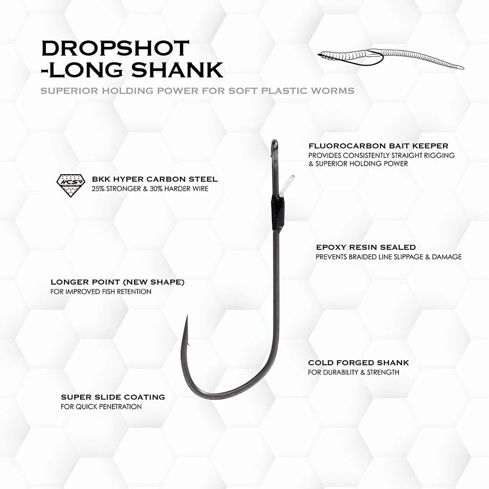 BKK Armor-Point Long Shank Dropshot Hooks - Image 6