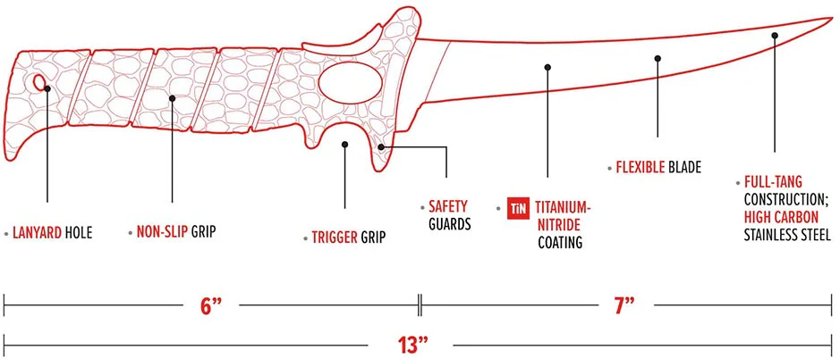 Bubba Tapered Flex Fillet Knife - 7 Inch - Image 4