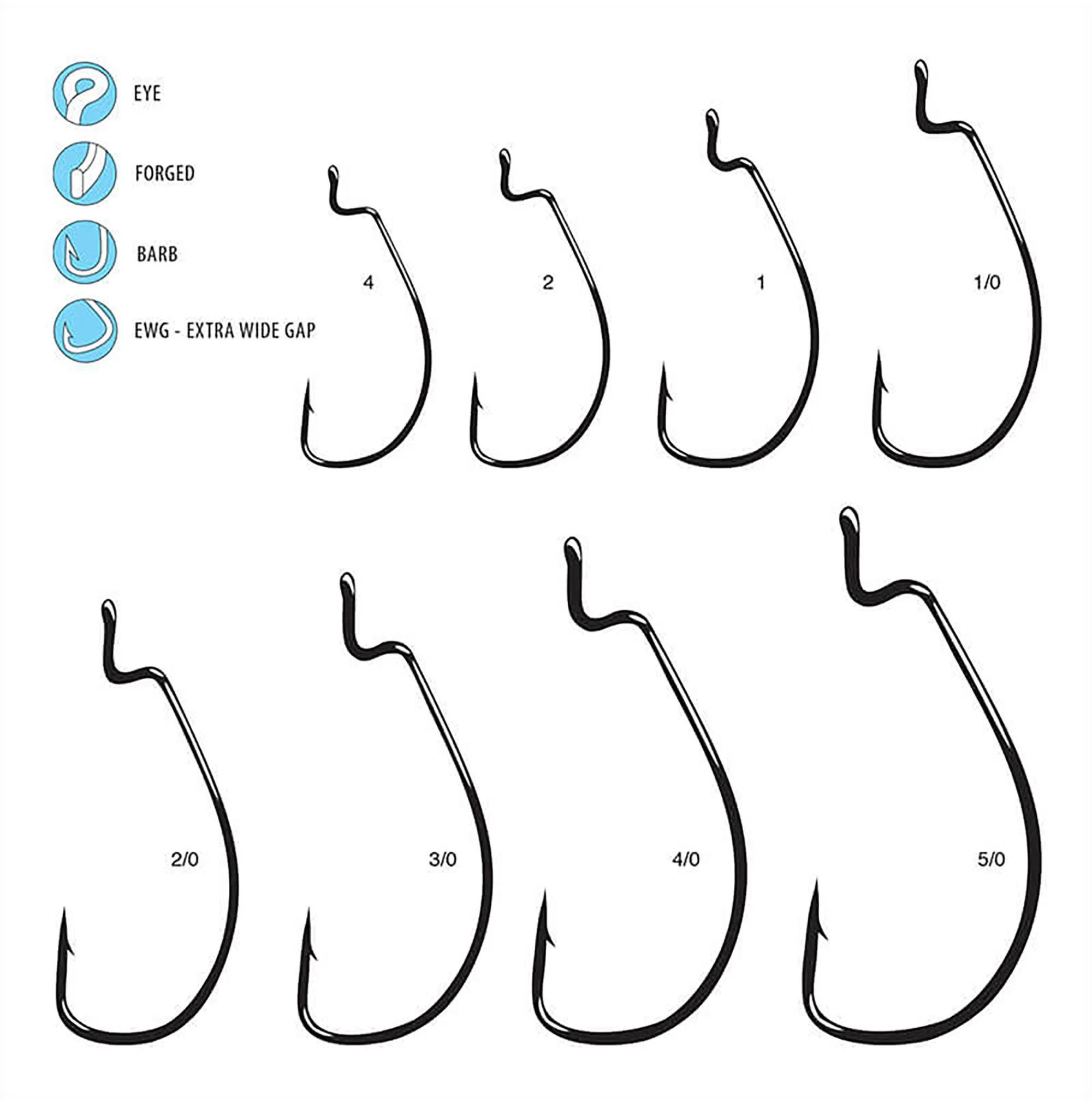 Gamakatsu Offset Shank EWG Nano Alpha Worm Hooks - Image 2