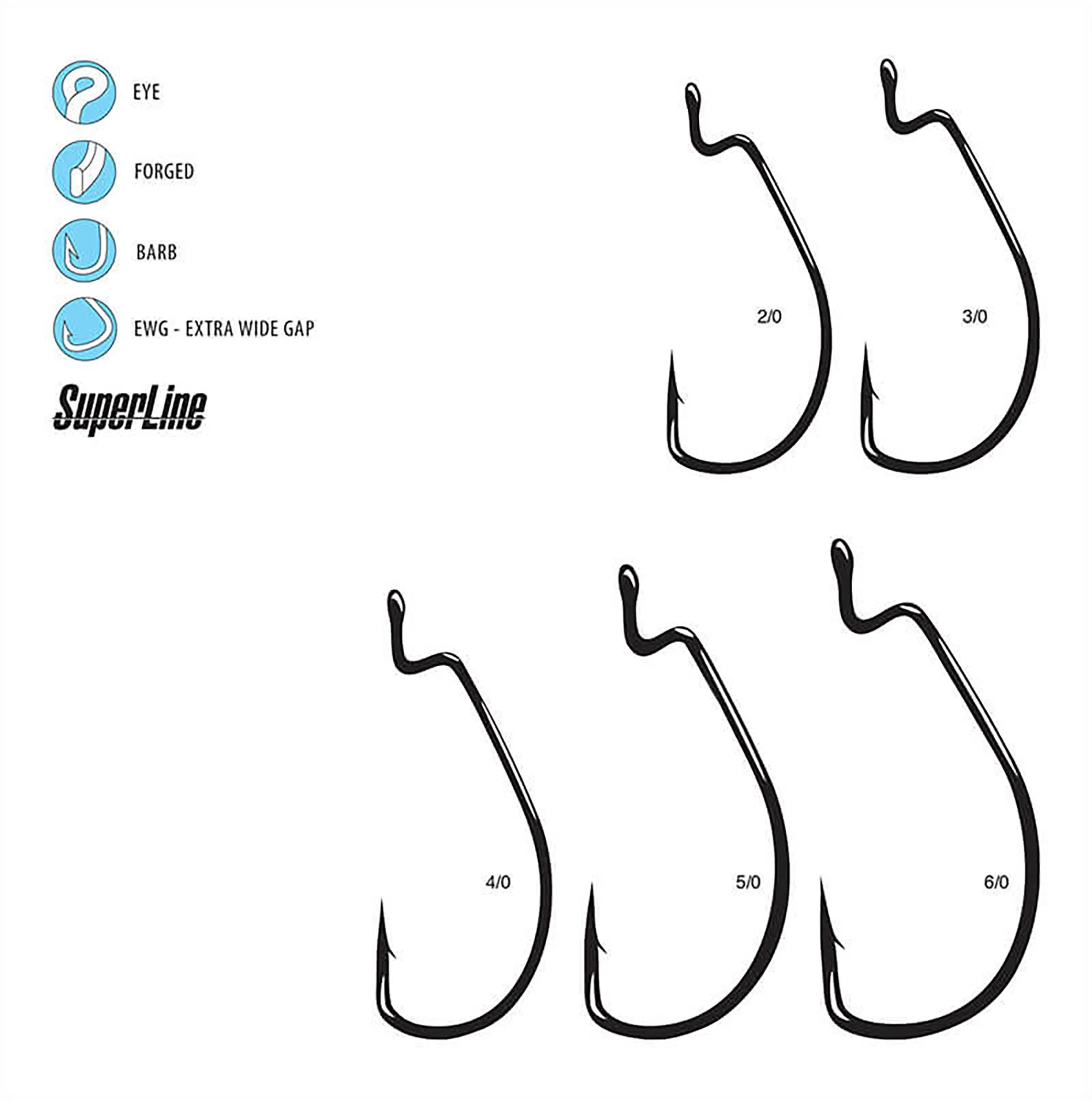 Gamakatsu Offset Shank Superline EWG Nano Alpha Worm Hooks - Image 2