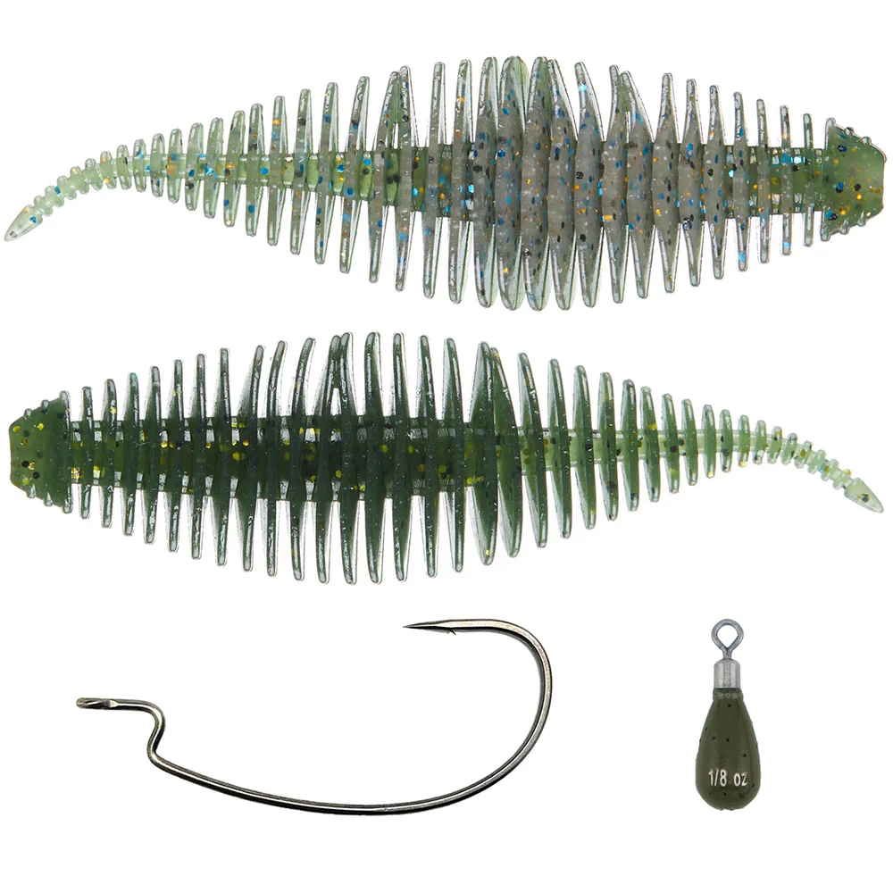Geecrack Bellows Shad 3.8 Free-Rig Kit - Image 9