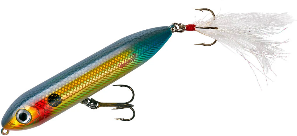Heddon Super Spook Jr. Feather Dressed 3 1/2 inch Topwater Walker - Image 8