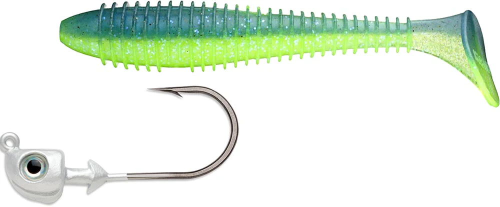 Keitech 3.8 Inch Fat Swing Impact & VMC Boxer Swimbait Jighead Combo - Image 16