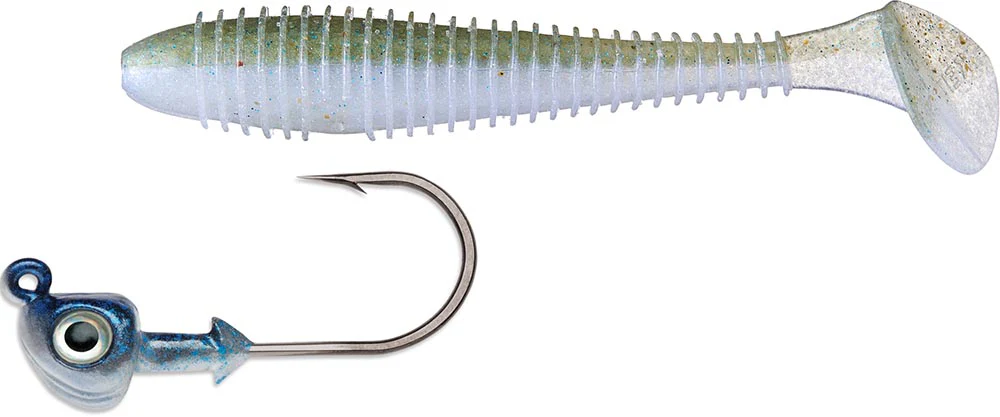Keitech 3.8 Inch Fat Swing Impact & VMC Boxer Swimbait Jighead Combo - Image 4