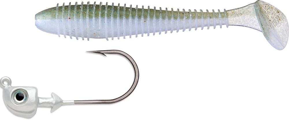 Keitech 3.8 Inch Fat Swing Impact & VMC Boxer Swimbait Jighead Combo - Image 5