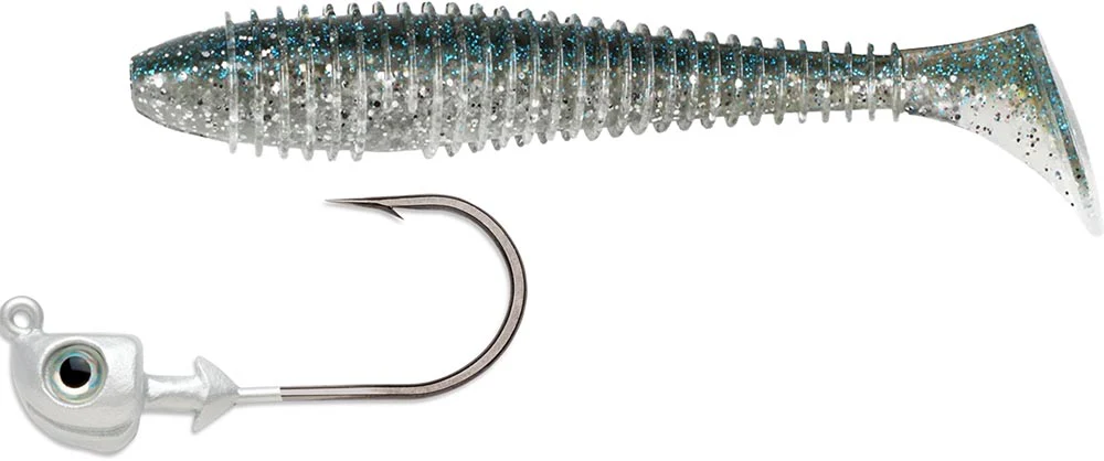 Keitech 3.8 Inch Fat Swing Impact & VMC Boxer Swimbait Jighead Combo - Image 66