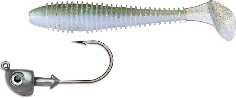 Keitech 3.8 Inch Fat Swing Impact & VMC Boxer Swimbait Jighead Combo - Image 7