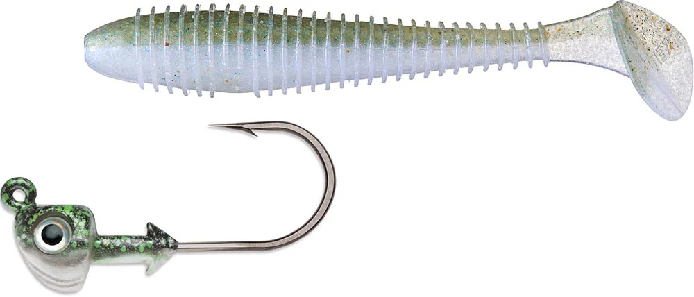 Keitech 3.8 Inch Fat Swing Impact & VMC Boxer Swimbait Jighead Combo - Image 9