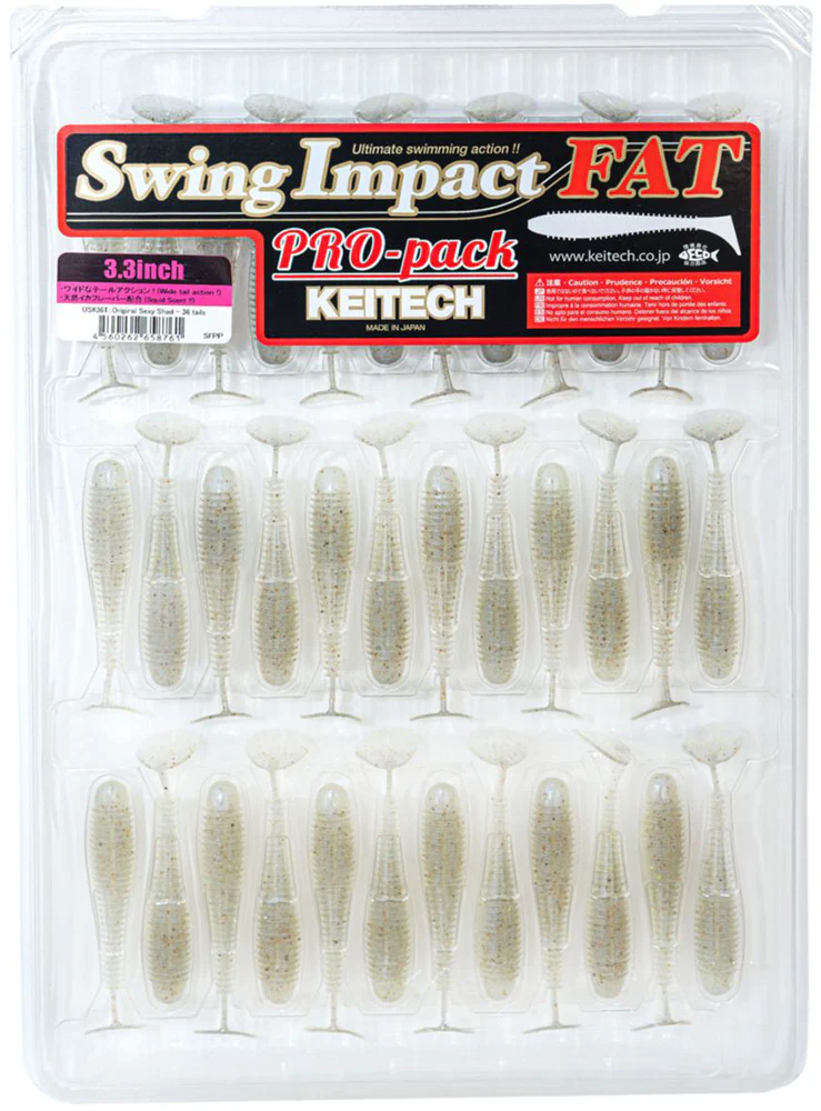 Keitech Fat Swing Impact 3.3 inch Soft Paddle Tail Swimbait - 30 Bait Pro Pack - Image 4