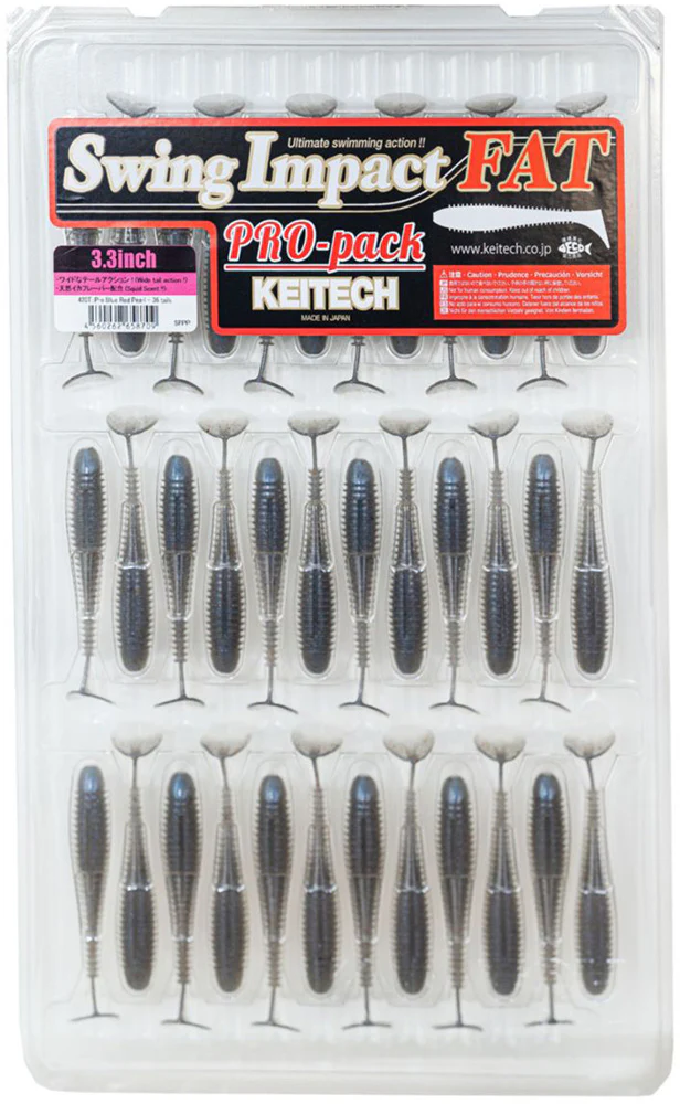 Keitech Fat Swing Impact 3.3 inch Soft Paddle Tail Swimbait - 30 Bait Pro Pack - Image 5