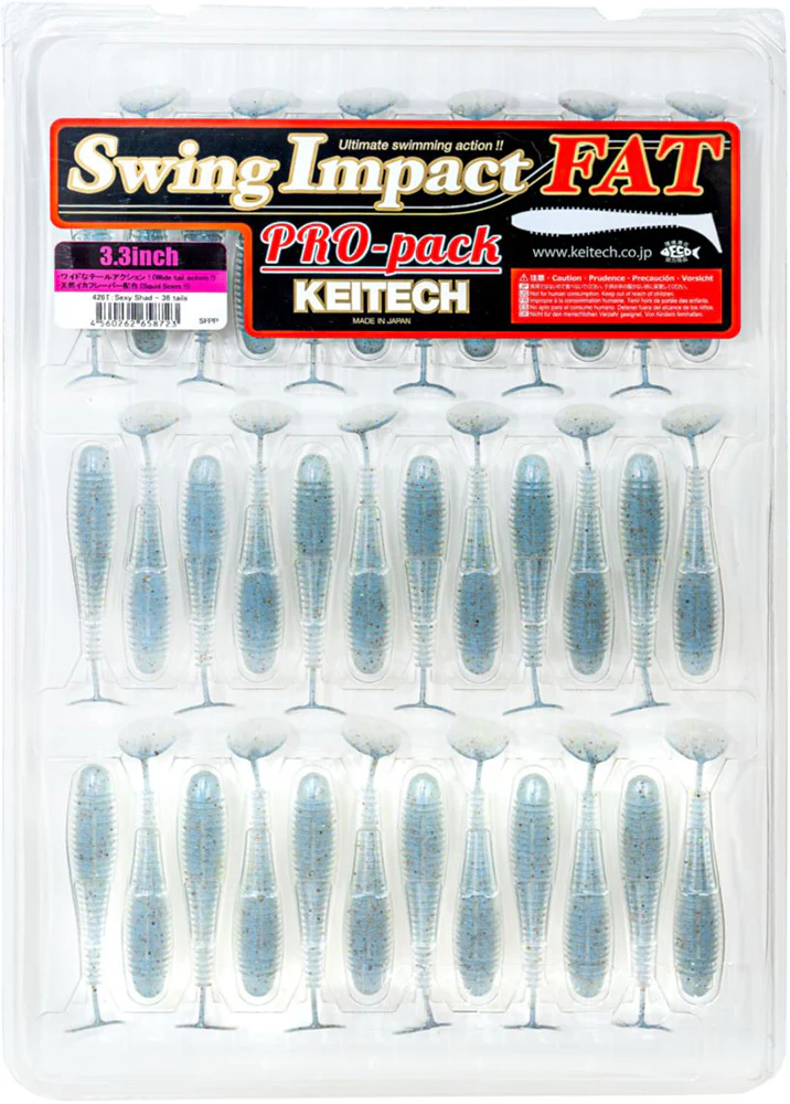Keitech Fat Swing Impact 3.3 inch Soft Paddle Tail Swimbait - 30 Bait Pro Pack - Image 6