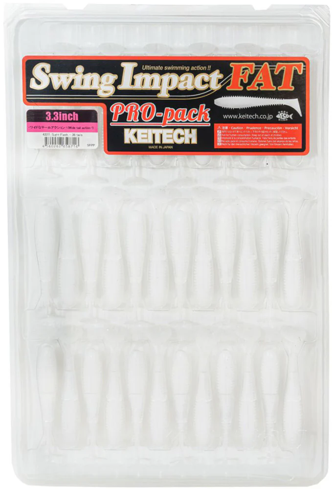 Keitech Fat Swing Impact 3.3 inch Soft Paddle Tail Swimbait - 30 Bait Pro Pack - Image 7