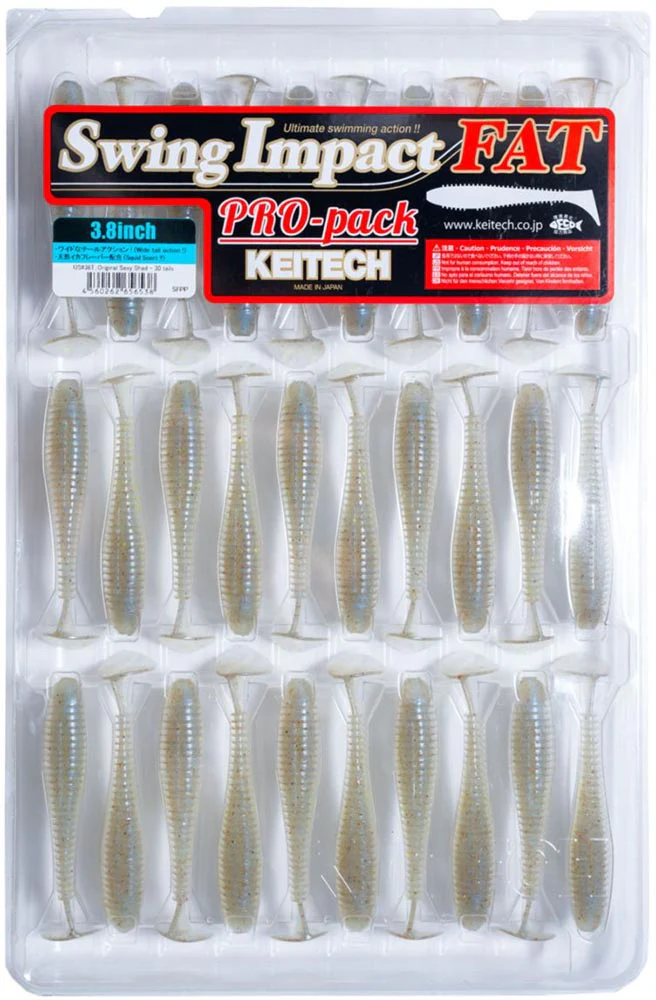 Keitech Fat Swing Impact 3.8 inch Soft Paddle Tail Swimbait - 30 Bait Pro Pack - Image 3