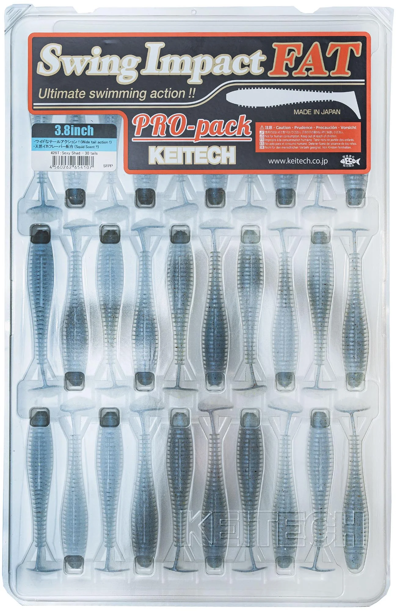 Keitech Fat Swing Impact 3.8 inch Soft Paddle Tail Swimbait - 30 Bait Pro Pack - Image 5
