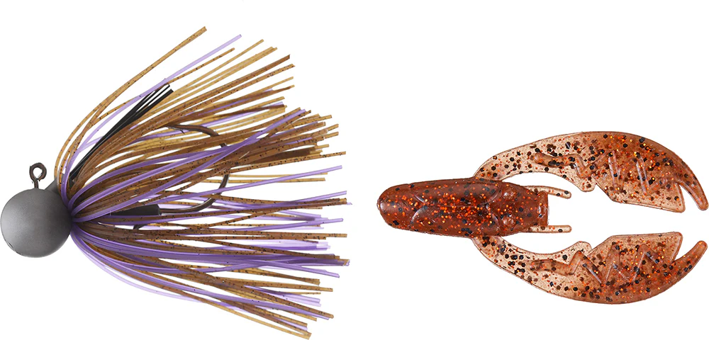 Keitech Tungsten Model II Football Jig & NetBait Tiny Paca Chunk Combo - Image 11