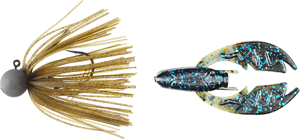 Keitech Tungsten Model II Football Jig & NetBait Tiny Paca Chunk Combo - Image 23
