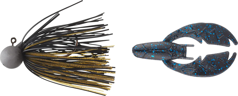 Keitech Tungsten Model II Football Jig & NetBait Tiny Paca Chunk Combo - Image 25