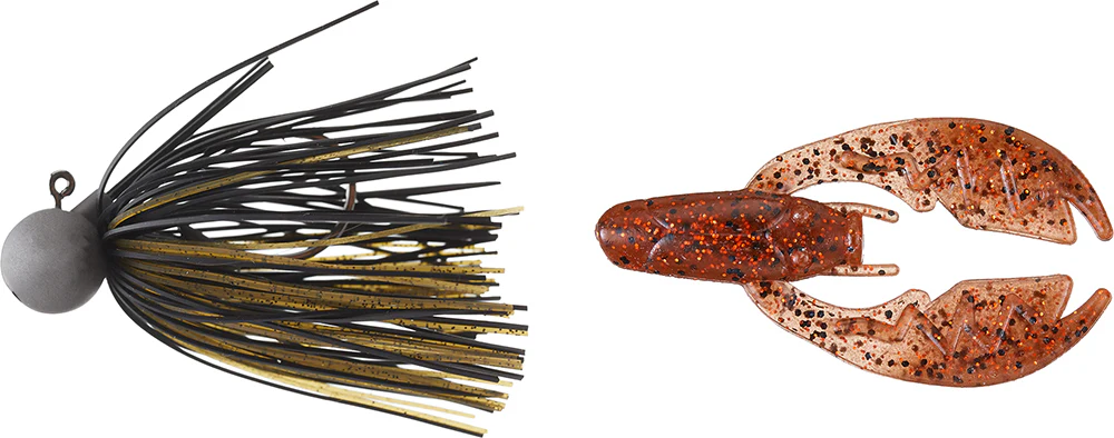 Keitech Tungsten Model II Football Jig & NetBait Tiny Paca Chunk Combo - Image 26