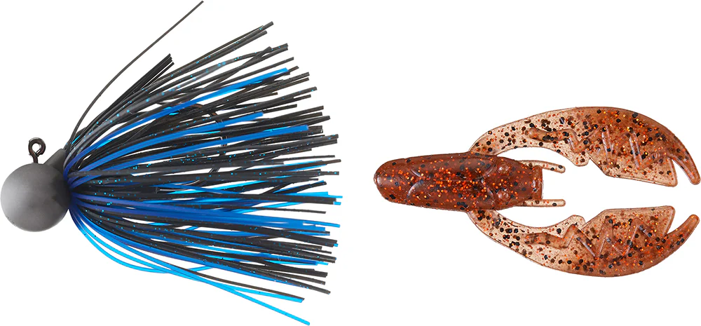 Keitech Tungsten Model II Football Jig & NetBait Tiny Paca Chunk Combo - Image 3