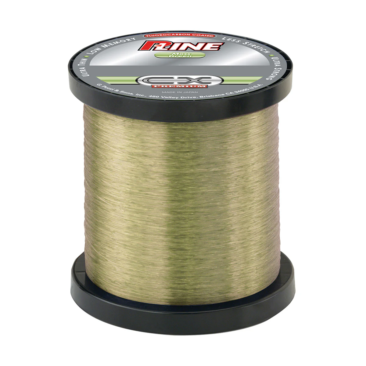 P-Line CX Premium Coated Fluoro 3000 Yard Moss Green
