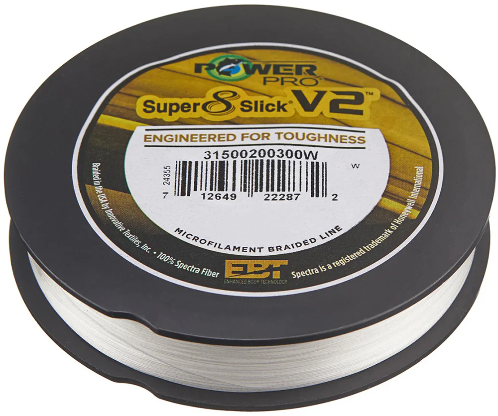 Power Pro Super8Slick V2 White Braided Line Standard Spools - 150 Yards - Image 3