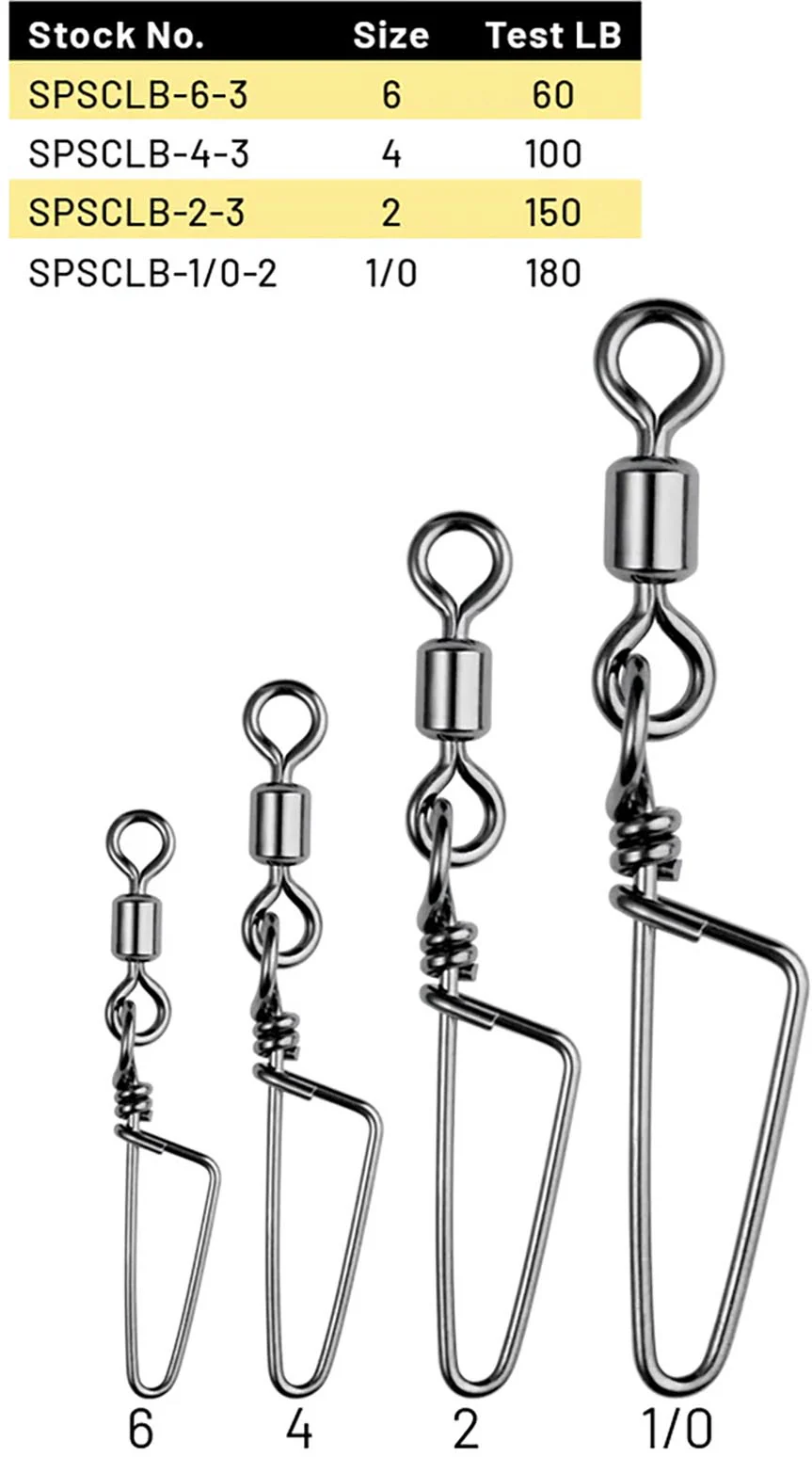 SPRO Power Swivels w/Coastlock Snap & Stainless Steel Line Ties - NSB Finish - Image 2