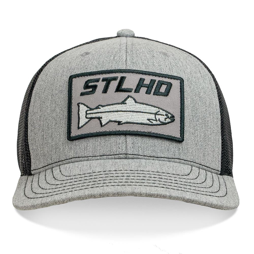 STLHD Chrome Edition Heather Grey/Black Trucker Snapback Hat - Image 2