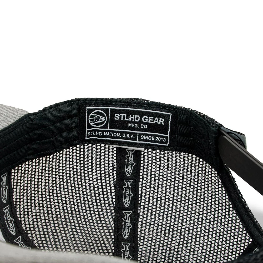 STLHD Chrome Edition Heather Grey/Black Trucker Snapback Hat - Image 5