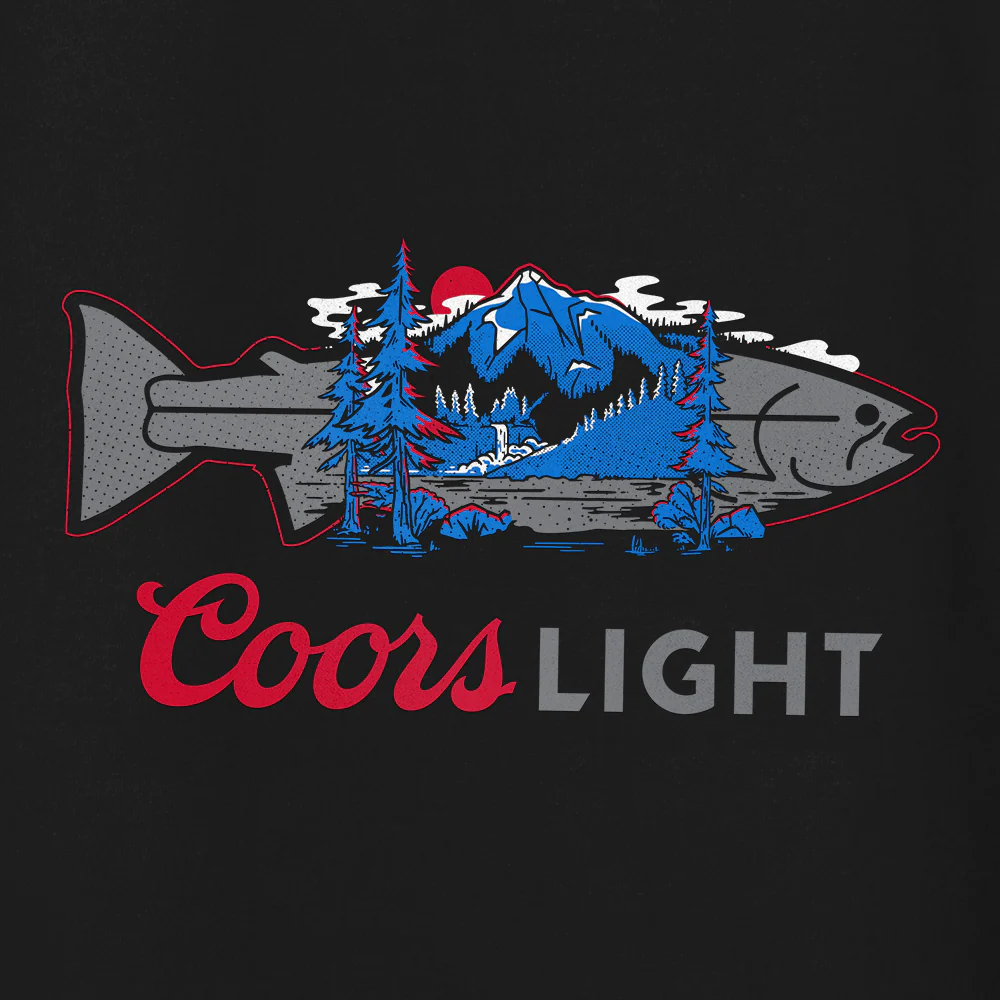 STLHD Men’s X Coors Light Blue Mountains Premium Hoodie - Image 3