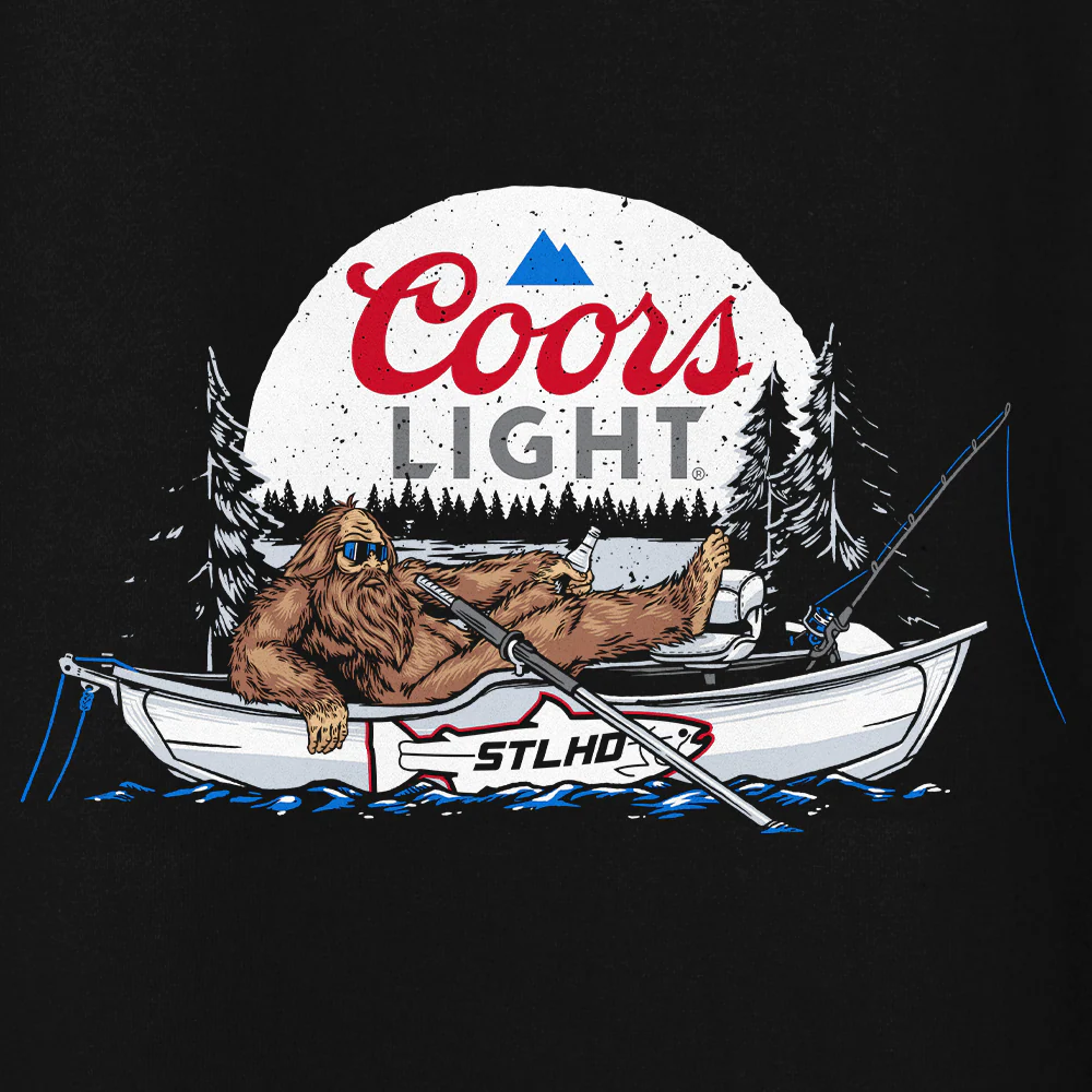 STLHD Men’s X Coors Light Chillin’ Premium Hoodie - Image 4