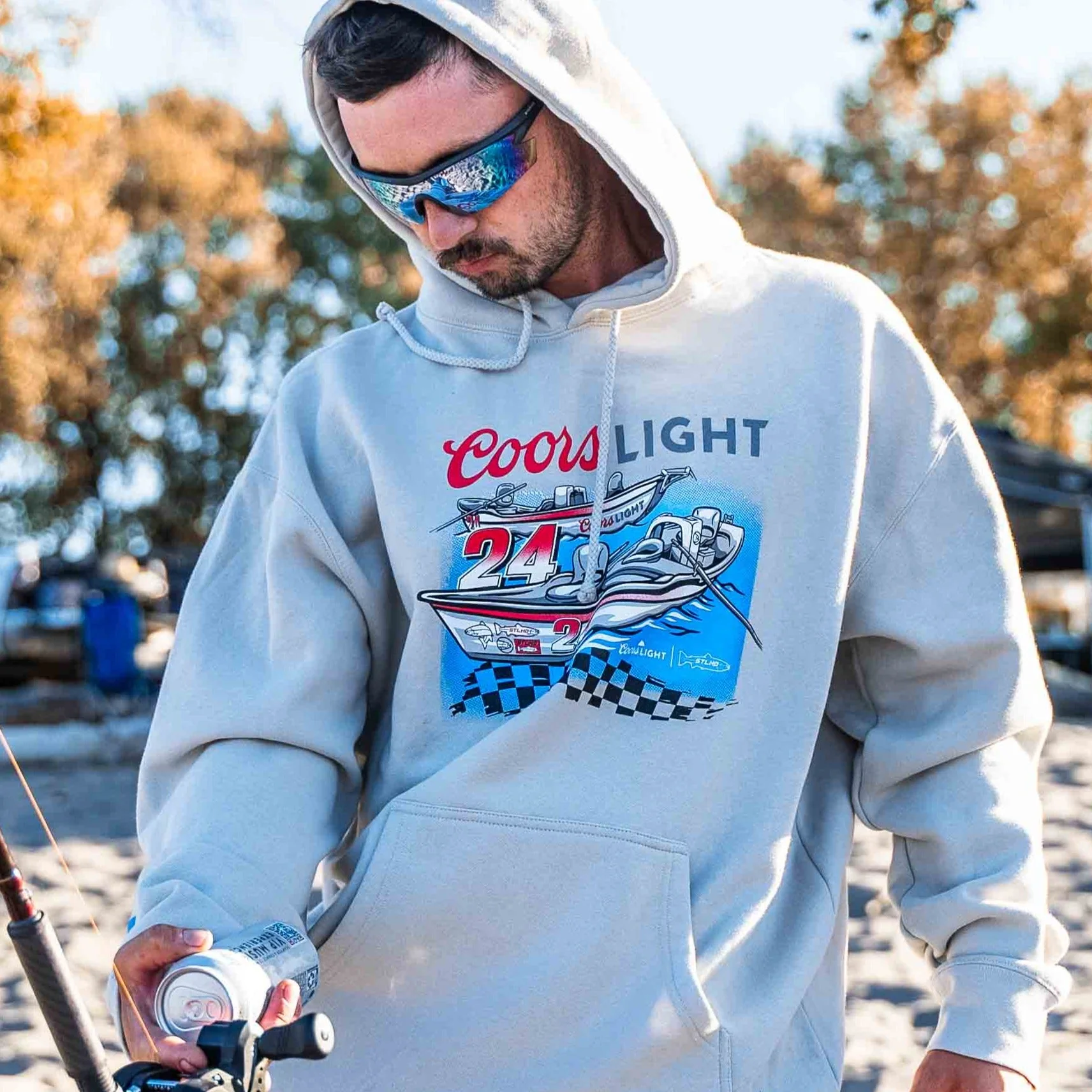 STLHD Men’s X Coors Light Fast Lane Premium Hoodie - Image 5