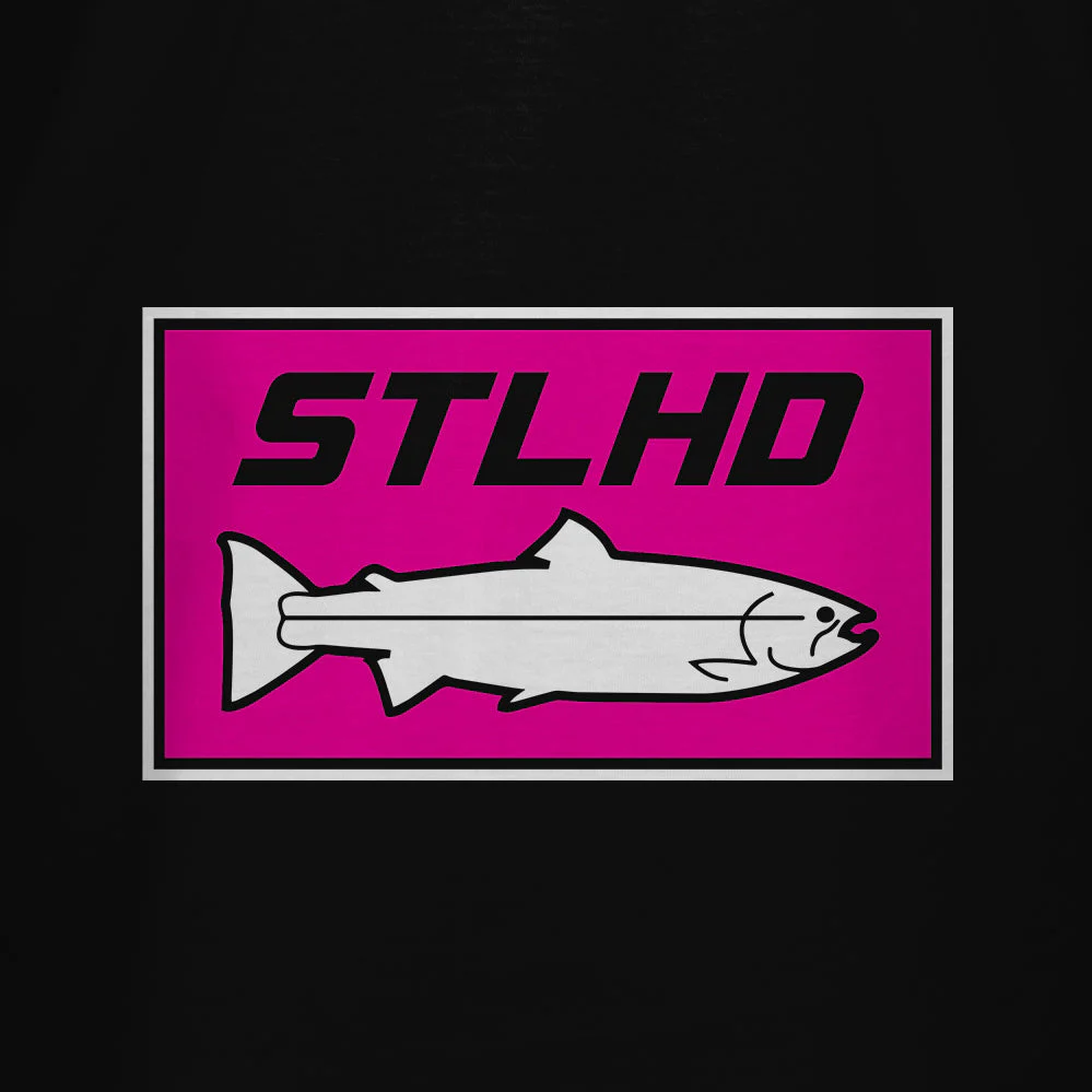 STLHD Men's Neon Pink Black T-Shirt - Image 2