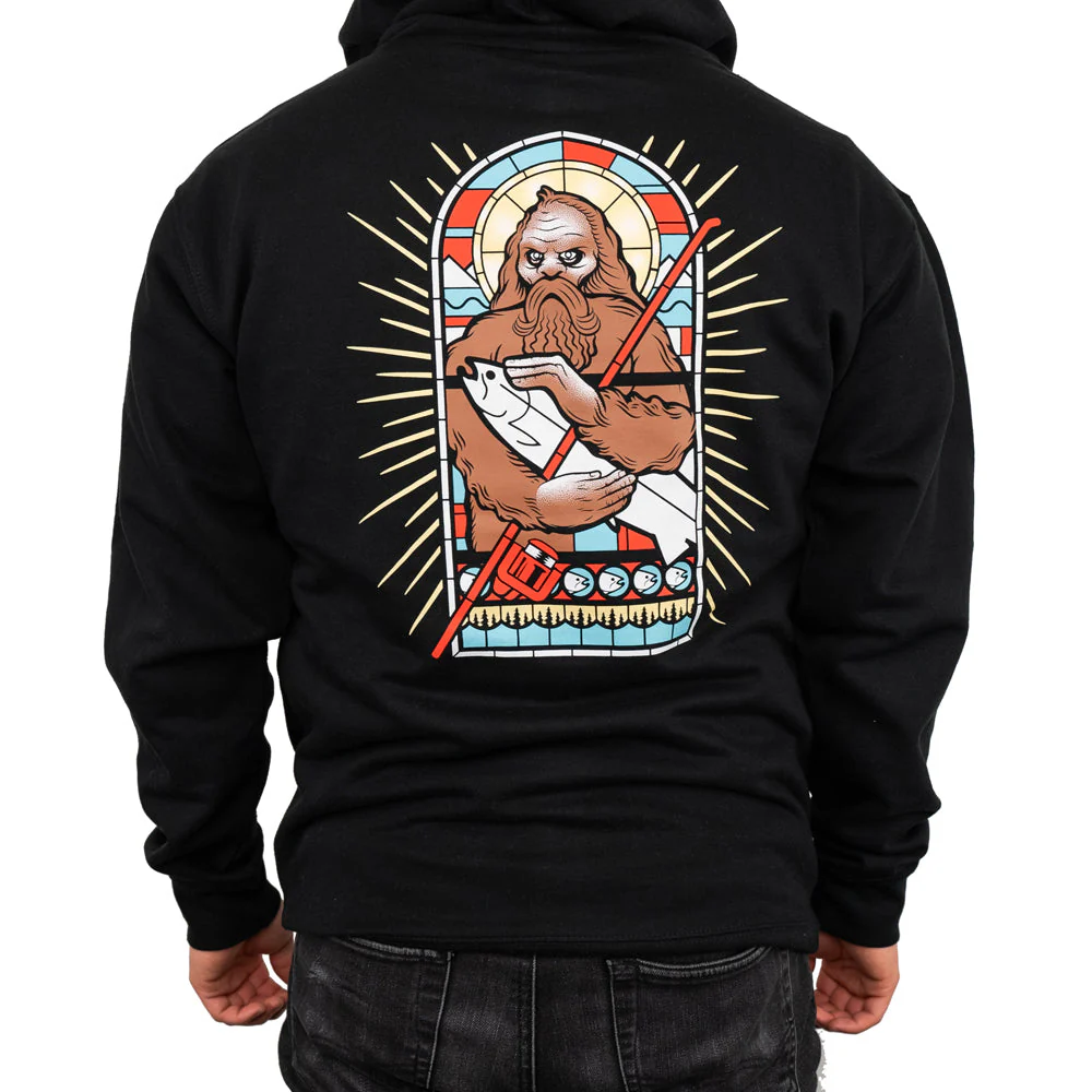 STLHD Men's Saint Sasquatch Black Standard Hoodie - Image 5
