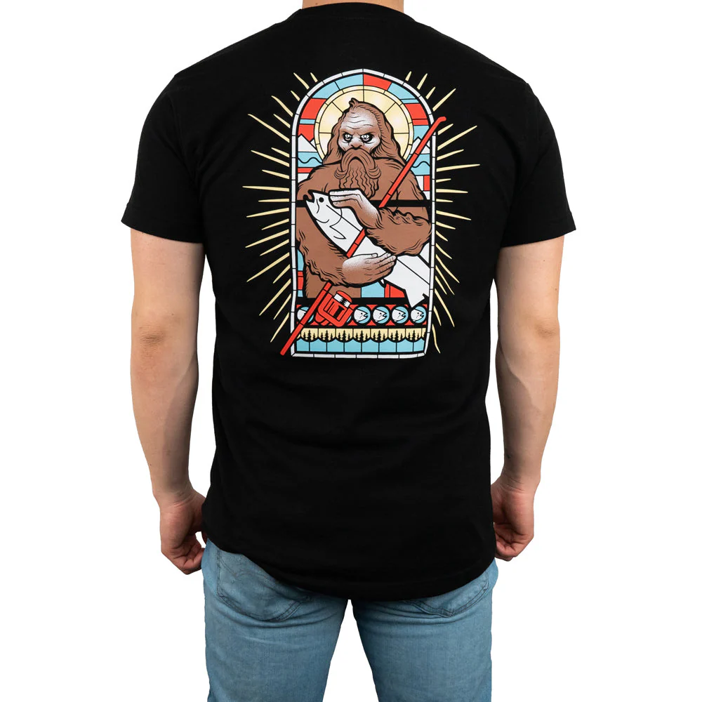 STLHD Men's Saint Sasquatch Black T-Shirt - Image 6