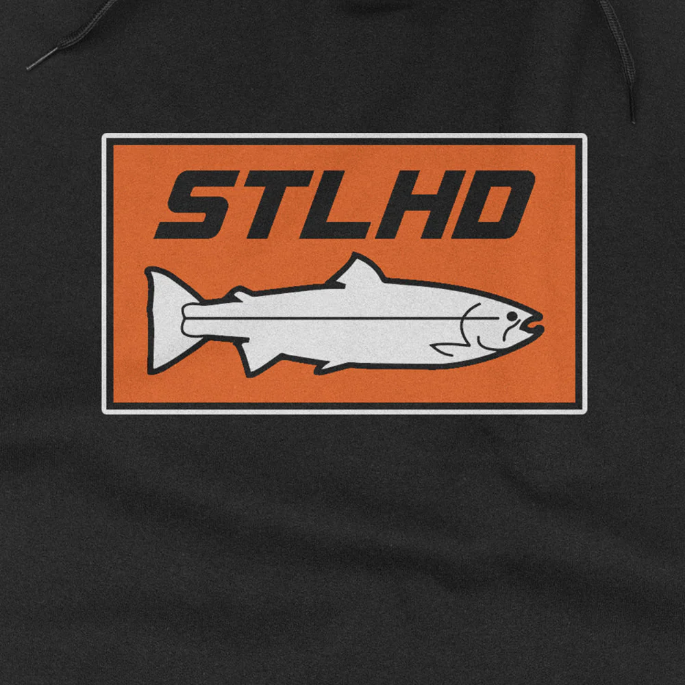 STLHD Men's Standard Logo Black Premium Hoodie - Image 2