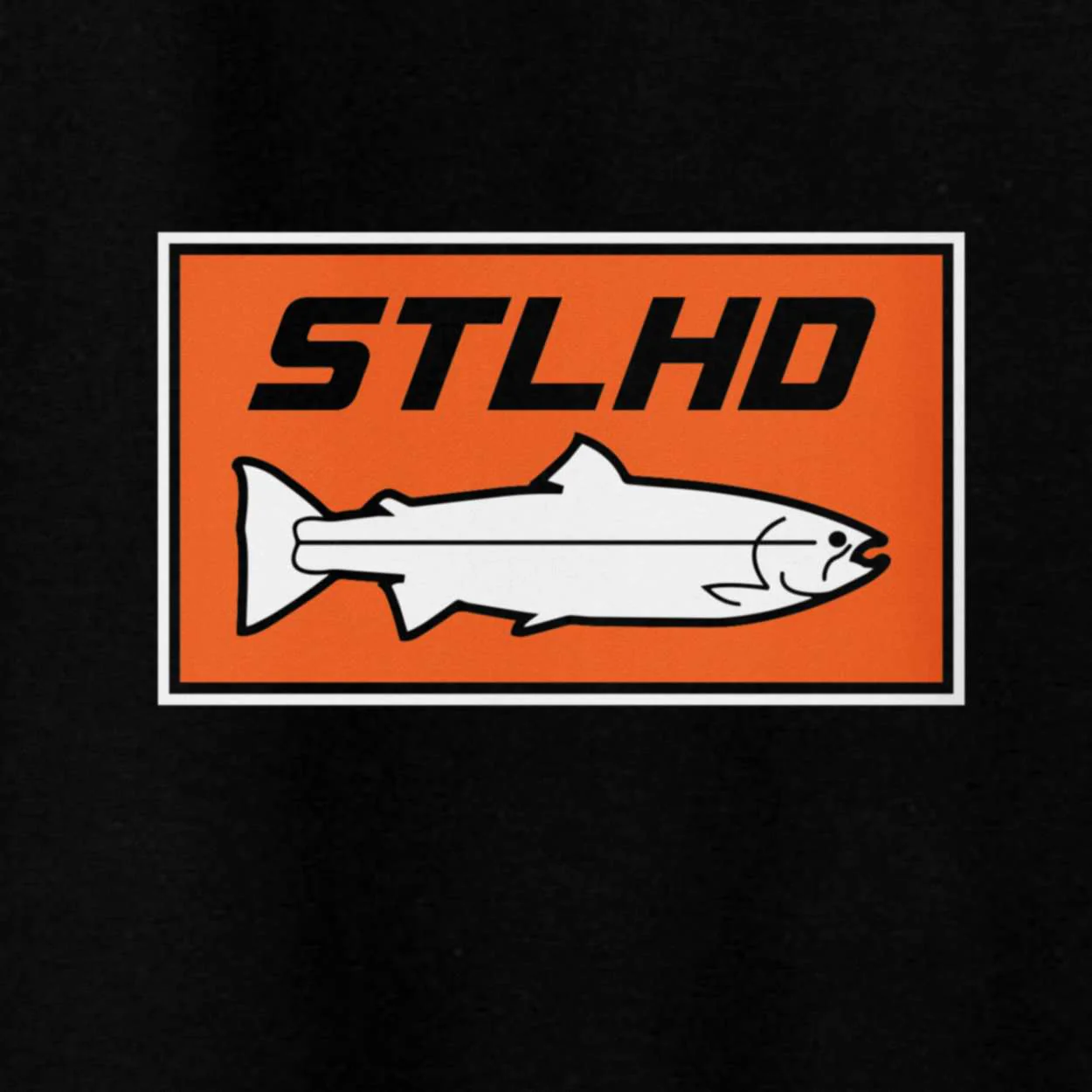 STLHD Men's Standard Logo Black Standard Hoodie - Image 2