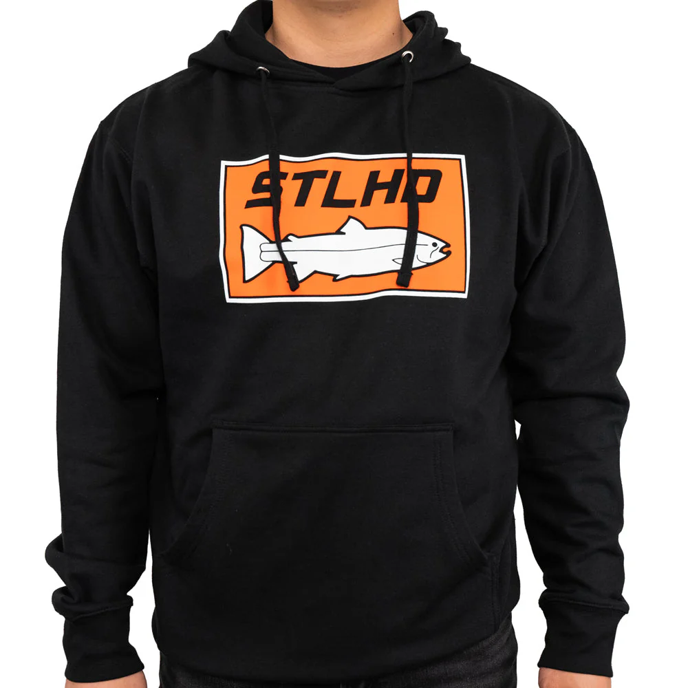 STLHD Men's Standard Logo Black Standard Hoodie - Image 3