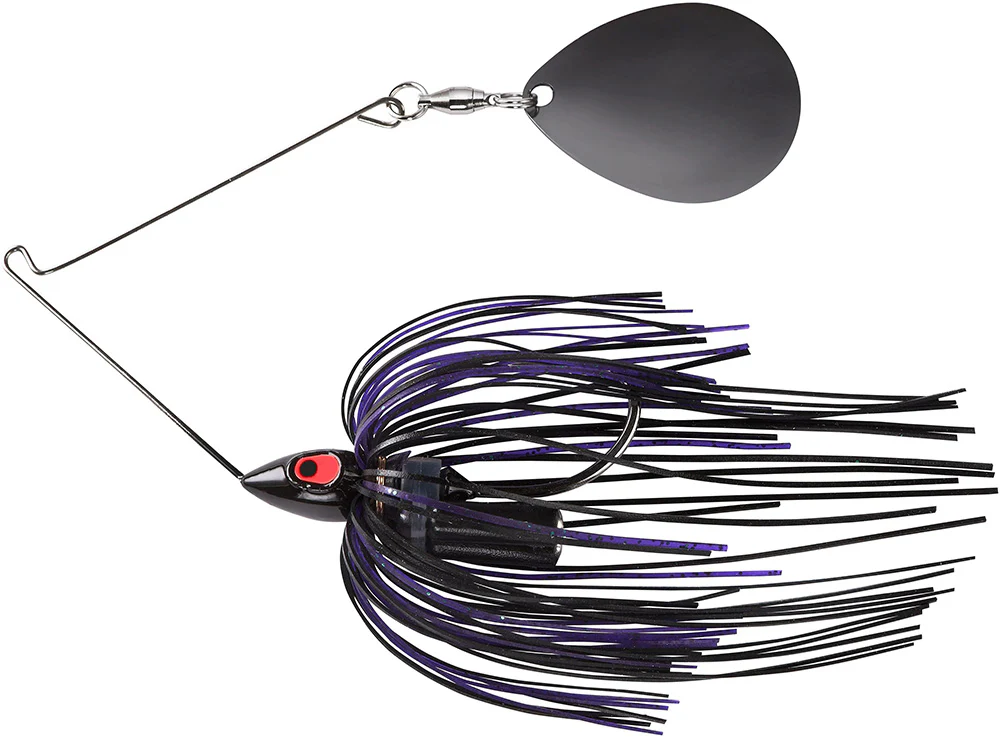 War Eagle Painted Head Night Time Single Colorado Spinnerbait - 1/2 oz - Image 4
