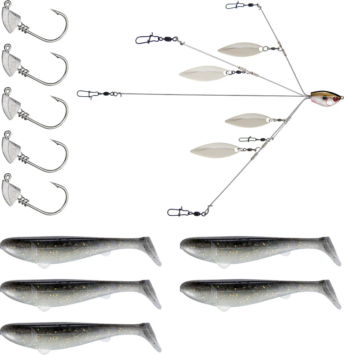 YUM Scottsboro Kit YUMbrella Flash Mob Jr. 3.5 inch Swimbait Kit - Image 2